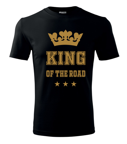 Tričko King of the road zlaté - Dárek pro topiče