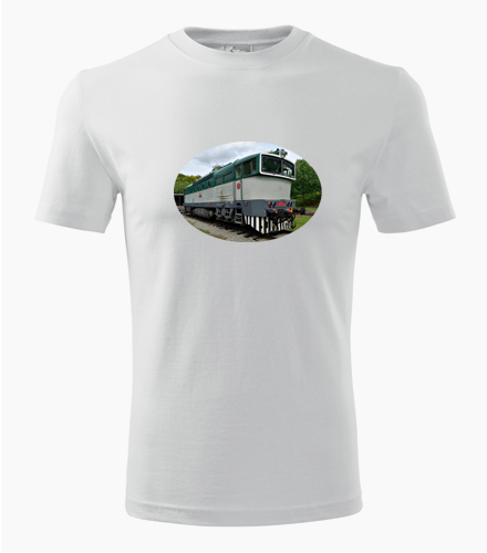 Tričko s lokomotivou 750 Brejlovec 2 - Dárek pro příznivce železnice
