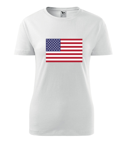 Dámské tričko s americkou vlajkou - Trička s vlajkou dámská