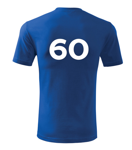 Modré tričko s číslem 60