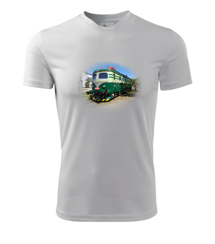 Tričko s elektrickou lokomotivou Bobina - Dárek pro příznivce železnice