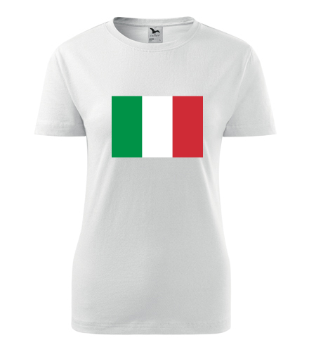 Dámské tričko s italskou vlajkou - Trička s vlajkou dámská