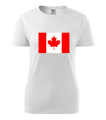 Dámské tričko s kanadskou vlajkou - Trička s vlajkou dámská