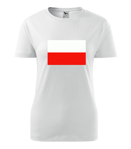 Dámské tričko s polskou vlajkou - Trička s vlajkou dámská