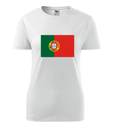 Dámské tričko s portugalskou vlajkou - Trička s vlajkou dámská