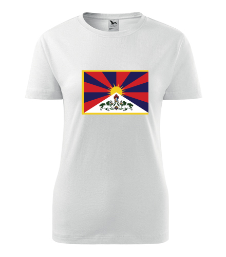 Dámské tričko s tibetskou vlajkou - Trička s vlajkou dámská