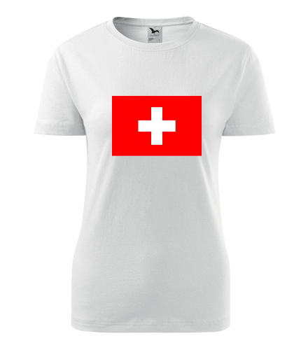 Dámské tričko se švýcarskou vlajkou