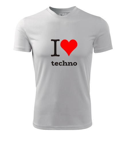 Tričko I love techno - Hudební trička pánská