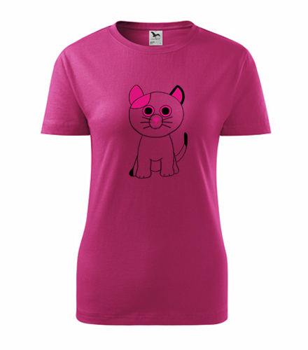 Dámské tričko kočka plyšová - Dárek pro ženu k 48