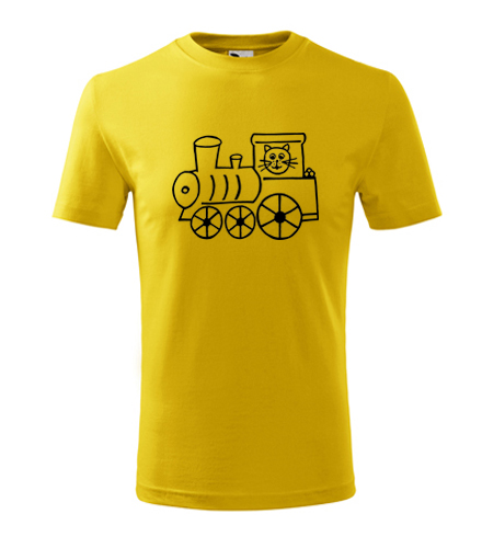 Žluté dětské tričko s mašinkou 2