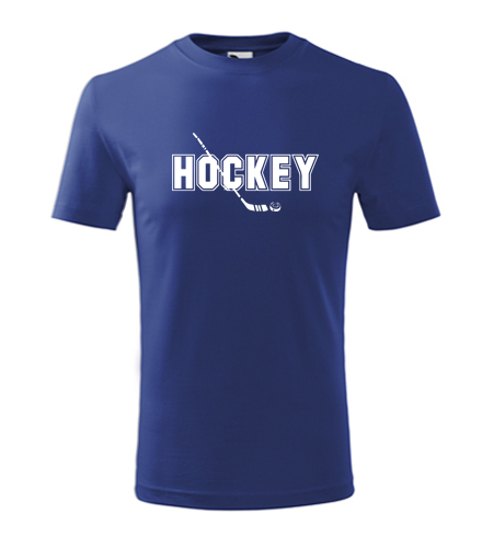 Modré dětské tričko s nápisem Hockey