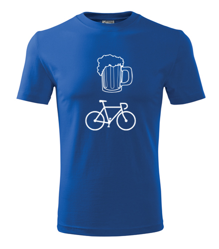 Modré tričko pivo kolo