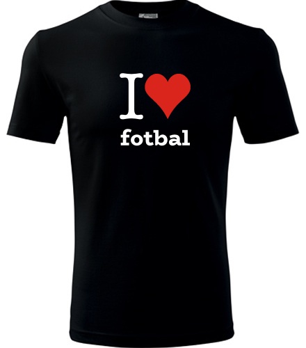 Černé tričko I love fotbal