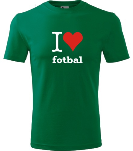 Zelené tričko I love fotbal