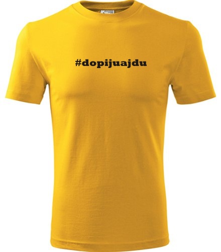 Žluté tričko Dopiju a jdu