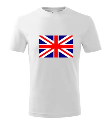 Bílé dětské tričko s anglickou vlajkou dětské