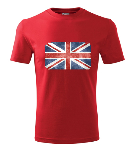 Červené tričko s anglickou vlajkou pánské