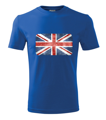 Modré tričko s anglickou vlajkou pánské