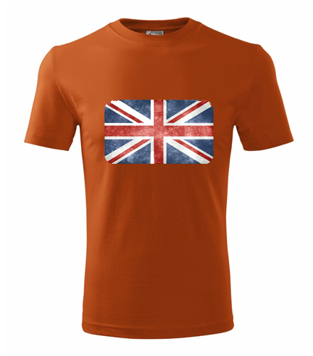 Oranžové tričko s anglickou vlajkou pánské