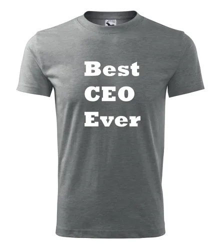 Šedé tričko Best CEO Ever