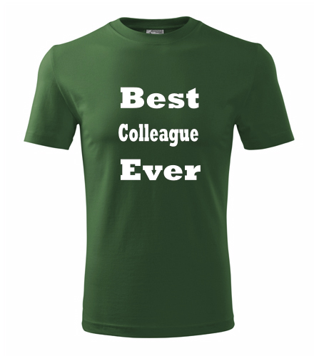 Lahvově zelené tričko Best Colleague Ever