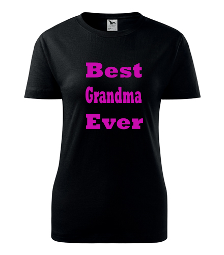Černé dámské tričko Best Grandma Ever