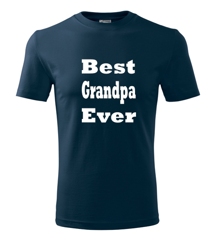 Tmavě modré tričko Best Grandpa Ever