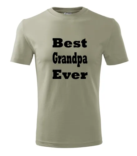 Khaki tričko Best Grandpa Ever