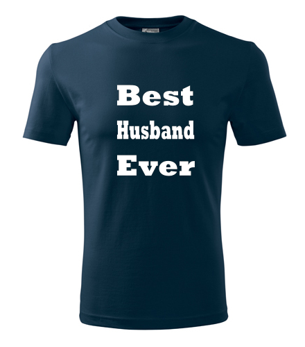 Tmavě modré tričko Best Husband Ever