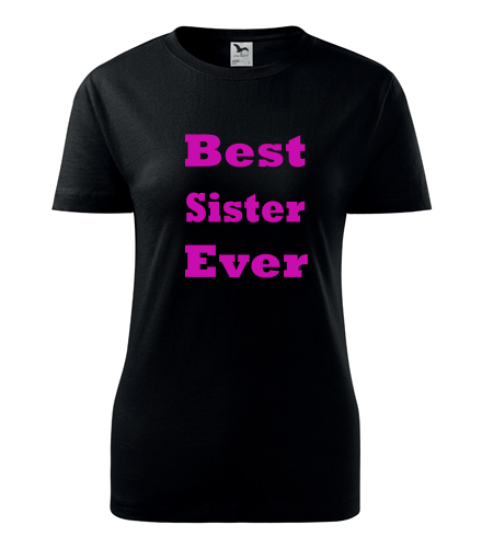 Černé dámské tričko Best Sister Ever