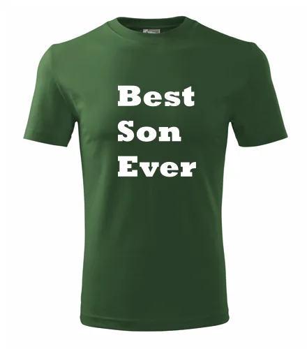 Lahvově zelené tričko Best Son Ever