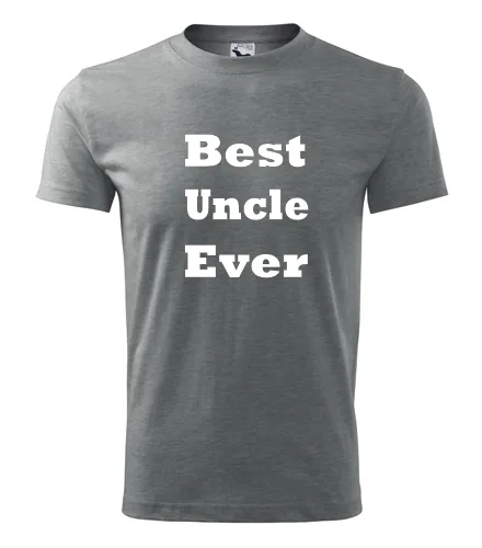 Šedé tričko Best Uncle Ever