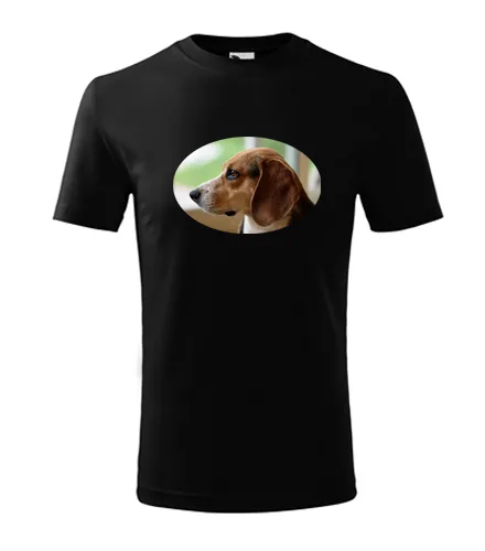 Černé dětské tričko s bíglem