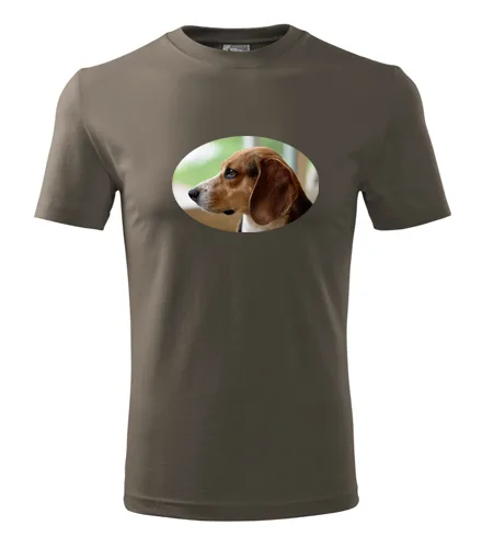 Army tričko s bíglem