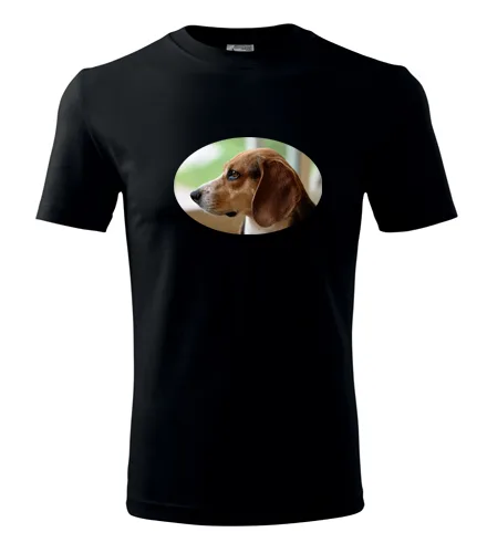 Černé tričko s bíglem