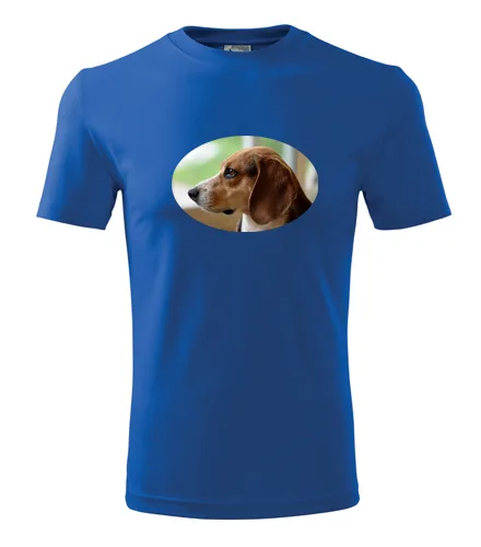 Modré tričko s bíglem