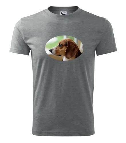 Šedé tričko s bíglem