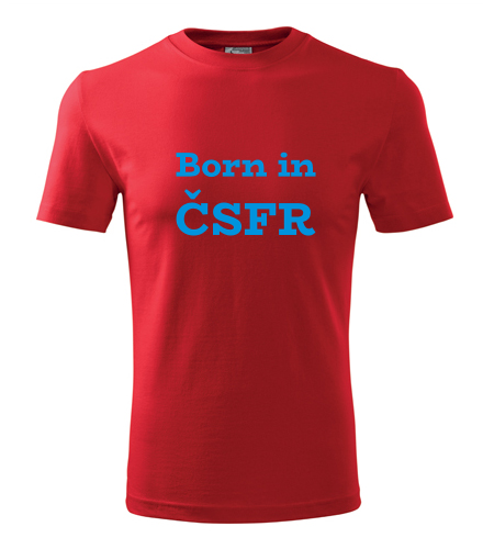 Červené tričko Born in ČSFR