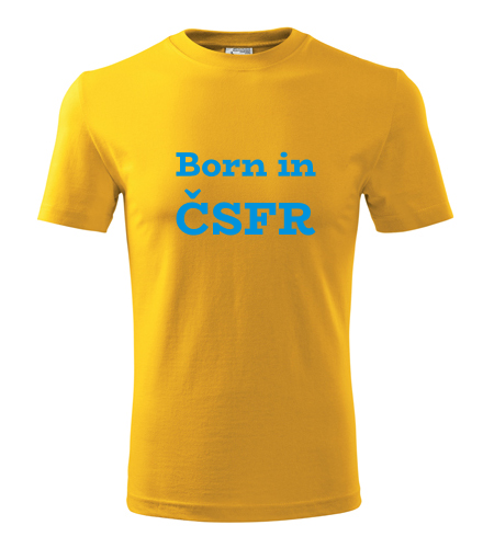 Žluté tričko Born in ČSFR