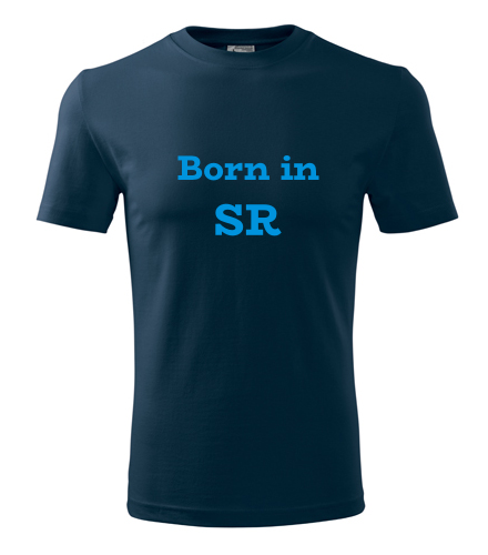 Tmavě modré tričko Born in SR