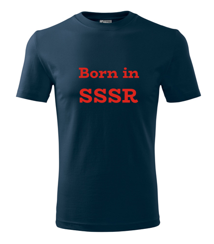Tmavě modré tričko Born in SSSR