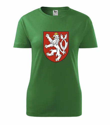 Zelené dámské tričko Český lev