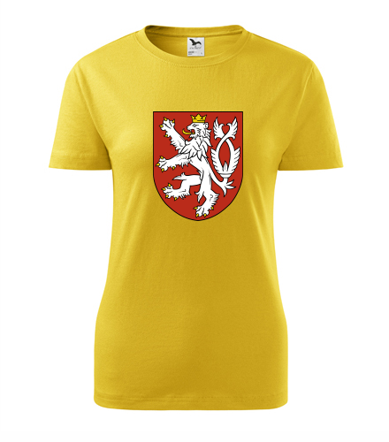 Žluté dámské tričko Český lev