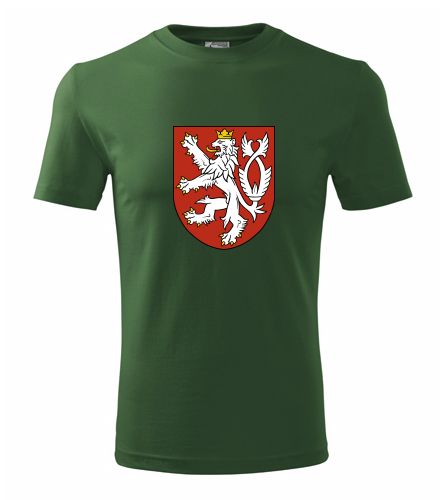 Lahvově zelené tričko Český lev