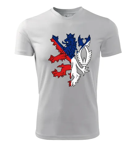Bílé tričko s českým lvem