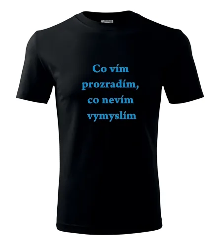 Černé tričko co vím