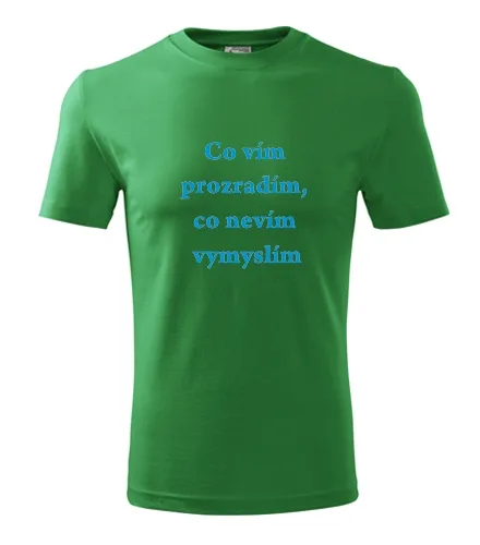 Zelené tričko co vím