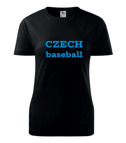 Černé dámské tričko Czech baseball