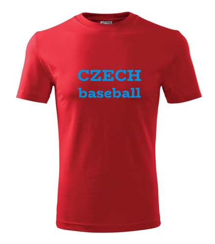 Červené tričko Czech baseball