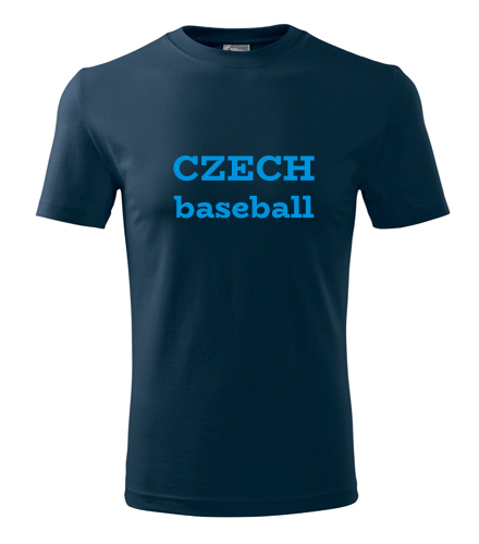 Tmavě modré tričko Czech baseball